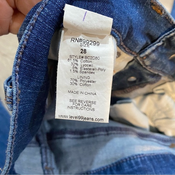 Level 99 Distressed Blue High Waist Jeans - Picture 9 of 12